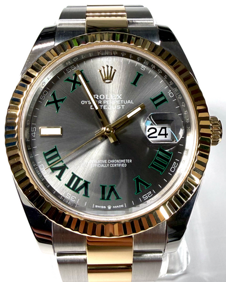 2023 Rolex Datejust "Wimbledon" 41MM Slate Dial Two-Tone Oyster Bracelet (126333)