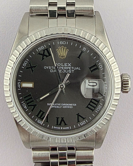 1997 Rolex Datejust "Wimbledon" 36MM Slate Dial Jubilee Bracelet (16220)