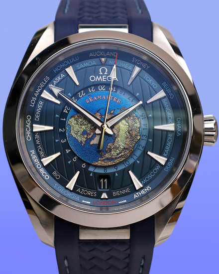 2024 Omega Seamaster Aqua Terra 150M 43MM Blue Dial Rubber Strap (220.12.43.22.03.001)