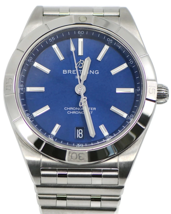 2020 Breitling Chronomat 36MM Blue Dial Steel Bracelet (A10380)