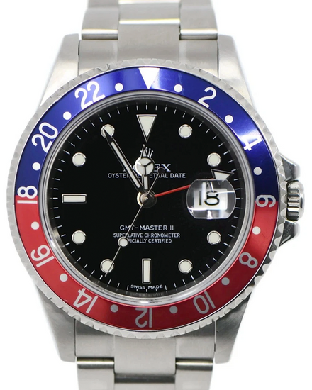 2006 Rolex GMT-Master II "Pepsi" 40MM Black Dial Oyster Bracelet (16710)