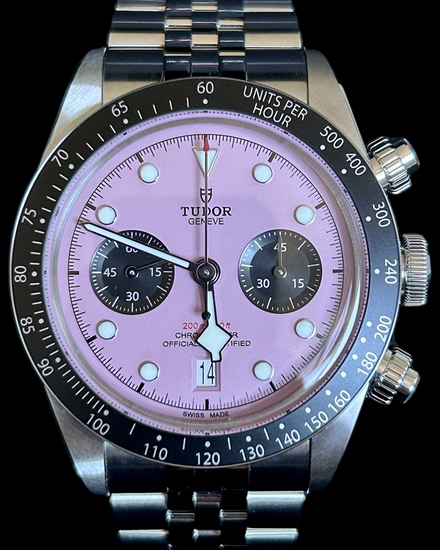 No Reserve - 2024 Tudor Black Bay Chrono "Miami" 41MM Pink Dial Steel Bracelet (79360N)