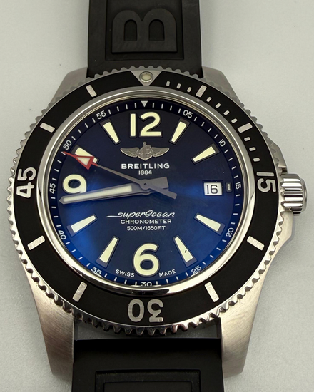 2019 Breitling Superocean II 42MM Black Dial Rubber Strap (A17366021B1S1)