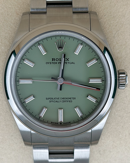 2025 Rolex Oyster Perpetual 31MM Pistachio Dial Oyster Bracelet (277200)