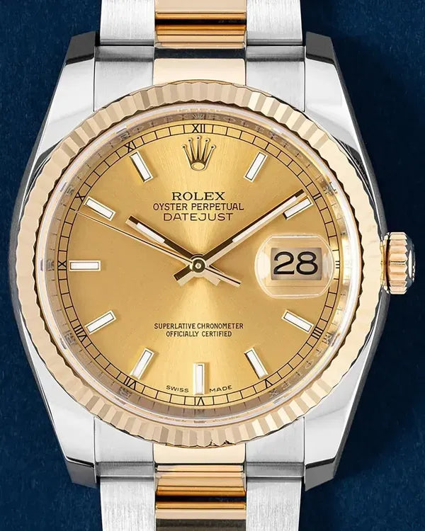 2017 Rolex Datejust 36MM Champagne Dial Two-Tone Oyster Bracelet (116233)