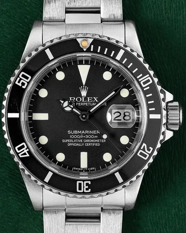1982 Rolex Submariner Date 40MM Black Dial Oyster Bracelet (16800)