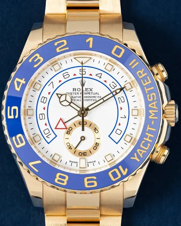 2017 Rolex Yacht-Master II 44MM White Dial Yellow Gold Oyster Bracelet (116688)