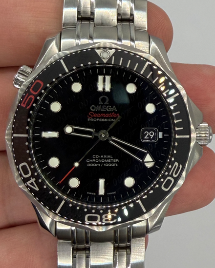 2012 Omega Seamaster Diver 300M "James Bond 50th Anniversary" L. E. 41MM Black Dial Steel Bracelet (212.30.41.20.01.005)