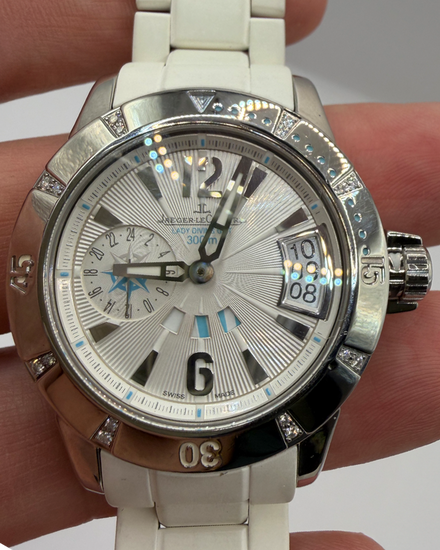 2016 Jaeger-LeCoultre Master Compressor Diving GMT 38MM Silver Dial Rubber Bracelet (156.8.61)