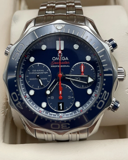 2018 Omega Seamaster Diver 300M 41.5MM Blue Dial Steel Bracelet (212.30.42.50.03.001)