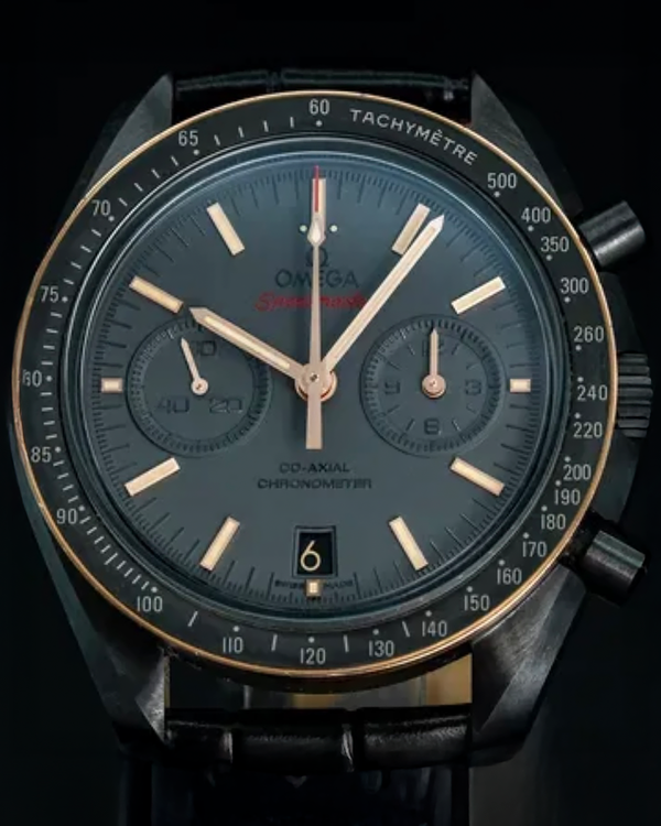 2020 Omega Speedmaster Dark Side of the Moon "Sedna Black" 44.25MM Grey Dial Leather Strap (311.63.44.51.06.001)