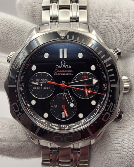 2025 Omega Seamaster Diver 300M Chronograph 44MM Black Dial Steel Bracelet (212.30.44.50.01.001)