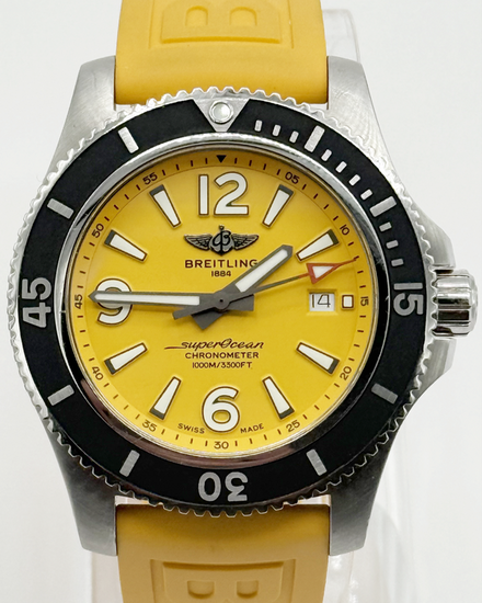 Breitling Superocean 44MM Yellow Dial Rubber Strap (A17367)