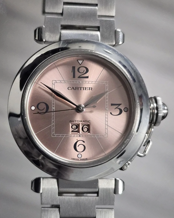Cartier Pasha De Cartier 35MM Pink Dial Steel Bracelet (2475)