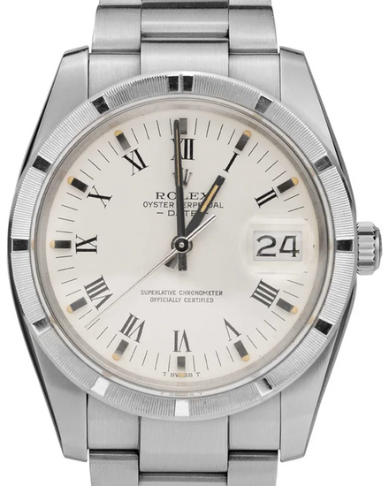 Rolex Oyster Perpetual Date "Thunderbird" 34MM White Dial Oyster Bracelet (15010)