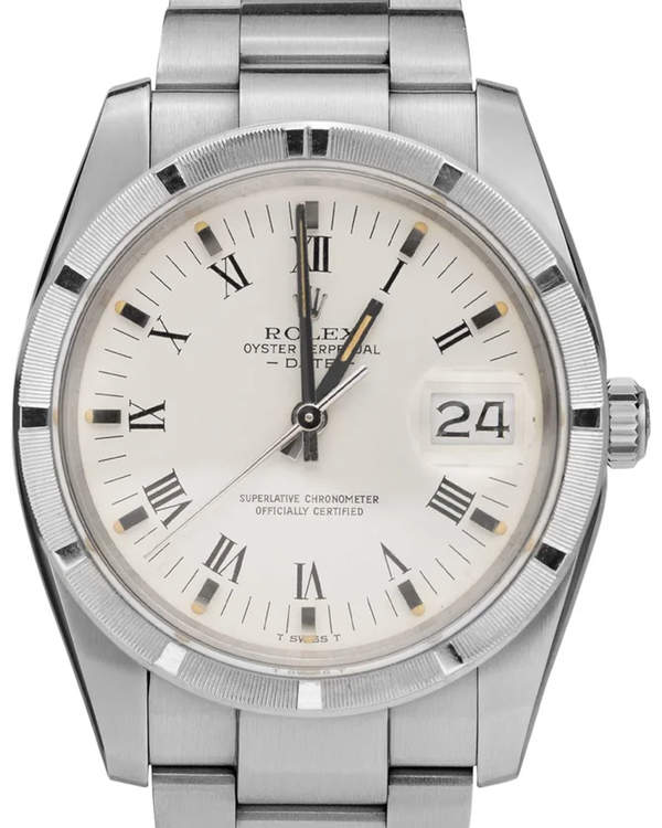 Rolex Oyster Perpetual Date "Thunderbird" 34MM White Dial Oyster Bracelet (15010)