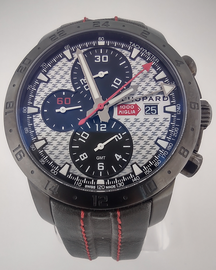 Chopard Mille Miglia Zagato L.E. 42.5MM Silver Dial Leather Strap (168550-3004)