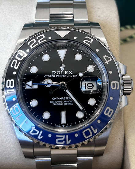 2024 Rolex GMT-Master II "Batman" 40MM Black Dial Oyster Bracelet (126710BLNR)