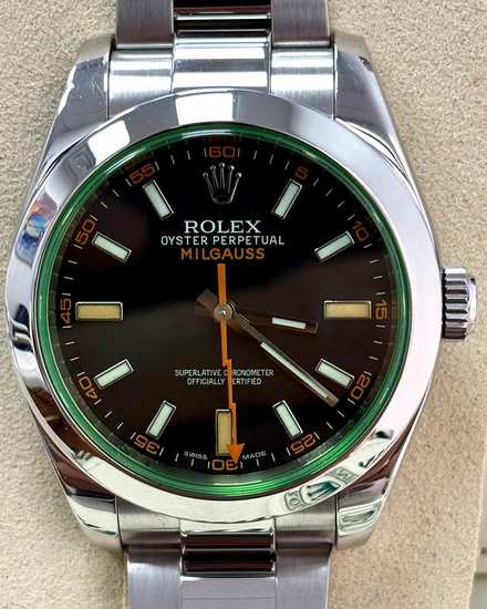 2017 Rolex Milgauss 40MM Black Dial Oyster Bracelet (116400GV)