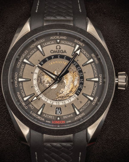2024 Omega Seamaster Aqua Terra Worldtimer 43MM Grey Dial Rubber Strap (220.92.43.22.99.001)