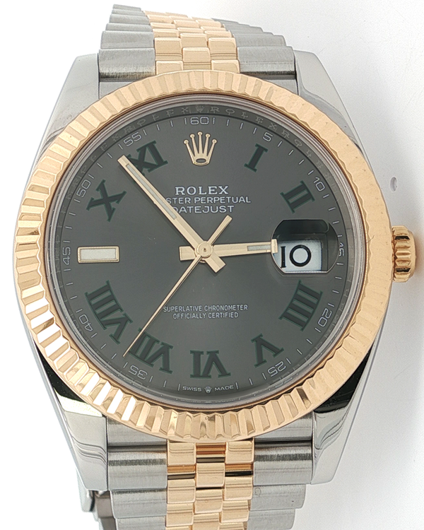 2021 Rolex Datejust "Wimbledon" 41MM Slate Dial Two-Tone Jubilee Bracelet (126333)
