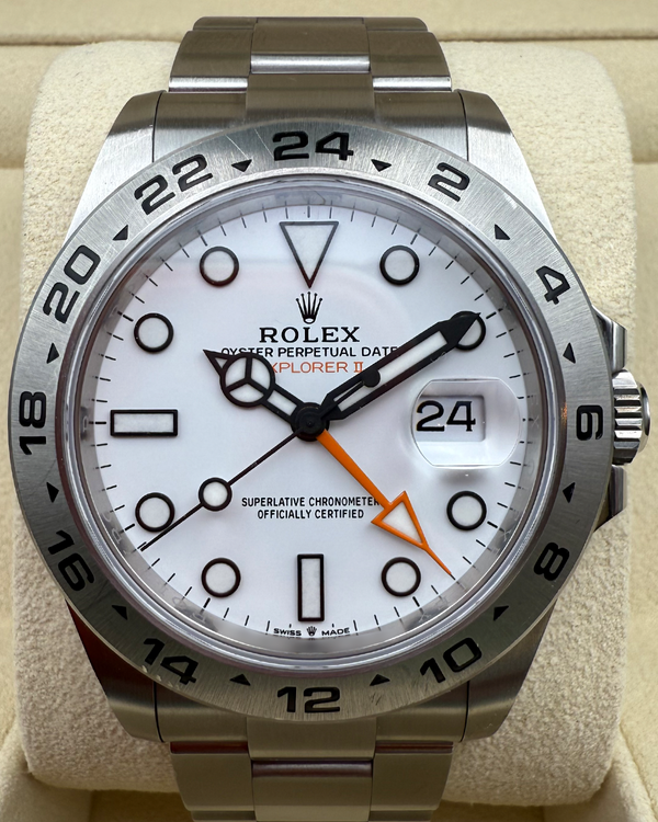 No Reserve - 2023 Rolex Explorer II "Polar" 42MM White Dial Oyster Bracelet (226570)