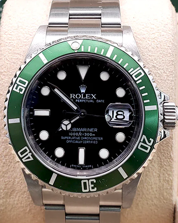 2009 Rolex Submariner Date "Kermit" 40MM Black Dial Oyster Bracelet (16610LV)