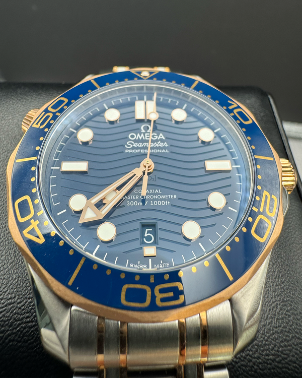 2025 Omega Seamaster Diver 300M 42MM Blue Dial Two-Tone Bracelet (210.20.42.20.03.002)