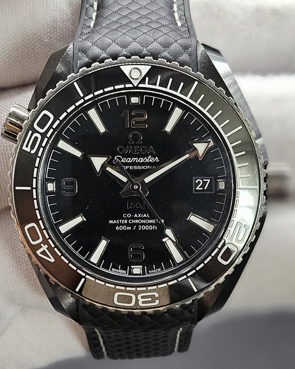 2021 Omega Seamaster Planet Ocean 600M 39.5MM Black Dial Rubber Strap (215.92.40.20.01.001)