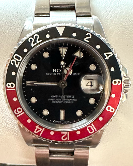 Rolex GMT-Master II "Coke" 40MM Black Dial Oyster Bracelet (16710)