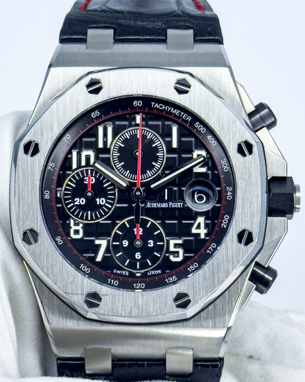 2020 Audemars Piguet Royal Oak Offshore "Vampire" 42MM Black Dial Leather Strap (26470ST.OO.A101CR.01)