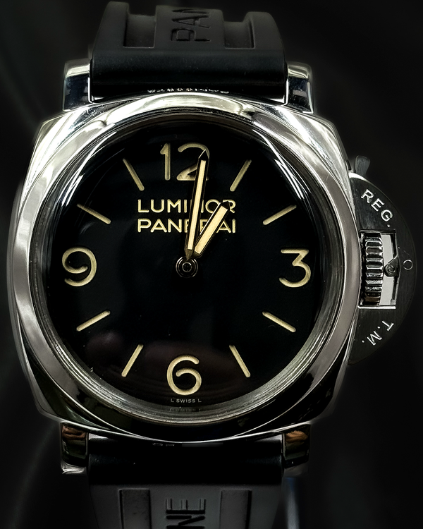2013 Panerai Luminor 1950 3 Days 47MM Black Dial Rubber Strap (PAM00372)