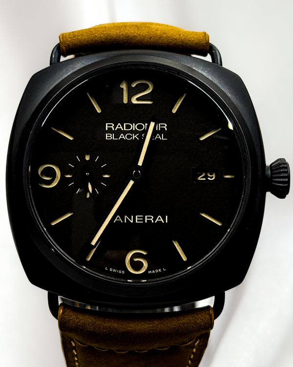 No Reserve - 2013 Panerai Radiomir Black Seal 3 Days 45MM Black Dial Leather Strap (PAM00505)