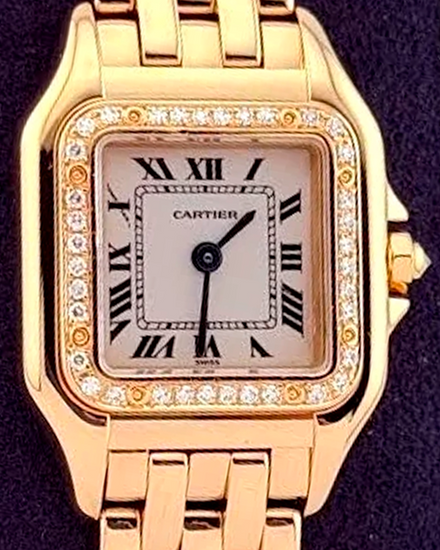 Cartier Panthère De Cartier 22MM Quartz White Dial Yellow Gold Bracelet (1280)