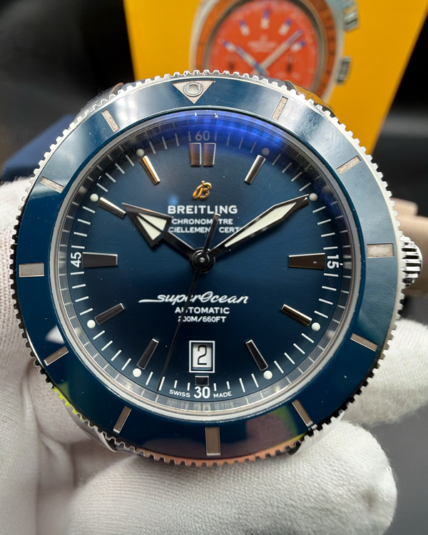 2024 Breitling Superocean Heritage II 46MM Blue Dial Rubber Strap (AB2020)