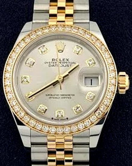 2024 Rolex Lady-Datejust 28MM Silver Dial Two-Tone Super Jubilee Bracelet (279383RBR)
