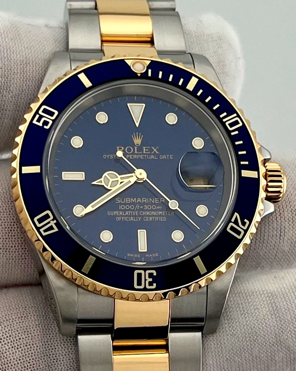 2004 Rolex Submariner Date "Bluesy" 40MM Blue Dial Two-Tone Oyster Bracelet (16613)