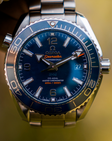 2020 Omega Seamaster Planet Ocean 600M 39.5MM Blue Dial Steel Bracelet (215.30.40.20.03.001)