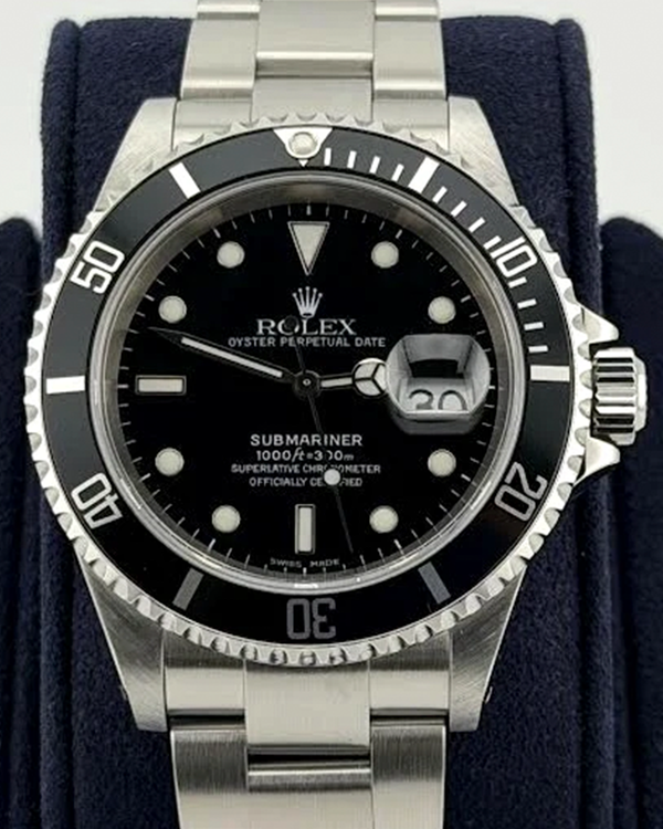 2002 Rolex Submariner Date 40MM Black Dial Oyster Bracelet (16610)