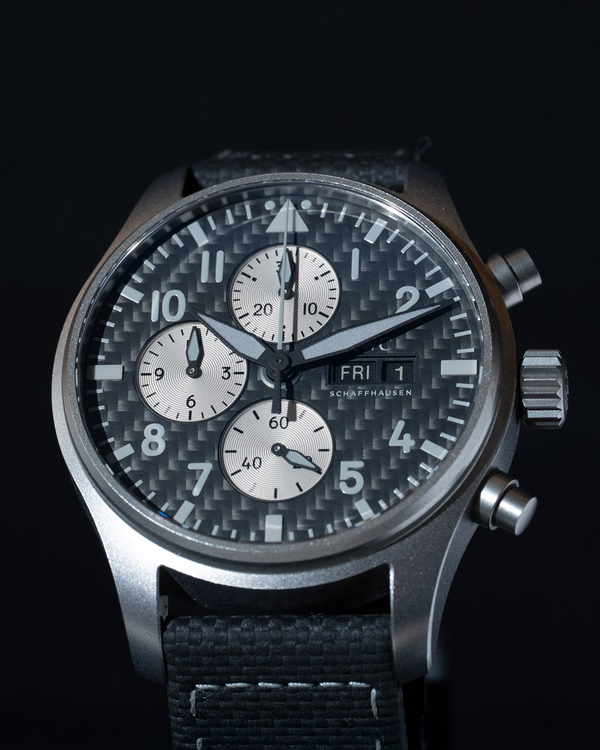2021 IWC Schaffhausen Pilot "AMG Edition" 43MM Carbon Fiber Dial Leather Strap (IW377903)
