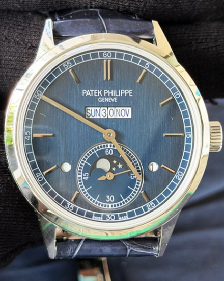 2021 Patek Philippe Perpetual Calendar 41.3MM Blue Dial Leather Strap (5236P-001)