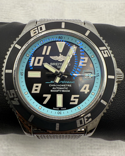 Breitling Superocean 42MM Black Dial Steel Bracelet (A17364)