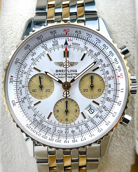 2004 Breitling Navitimer 42MM White Dial Two-Tone Bracelet (D2332212/G534)