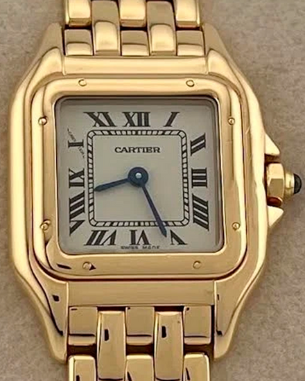 Cartier Panthère De Cartier 22mm Quartz White Dial Yellow Gold Bracelet (1070)