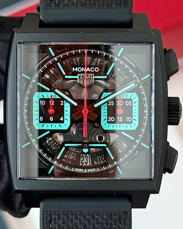 2024 Tag Heuer Monaco 39MM Skeleton Dial Leather Strap (CBL2184.FT6236)