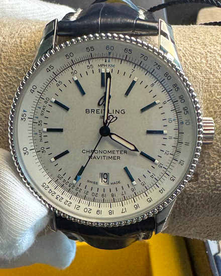 2024 Breitling Navitimer L.E. 41MM Silver Dial Leather Strap (A17326)