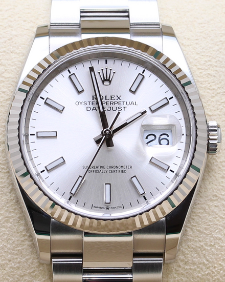 No Reserve - 2024 Rolex Datejust 36MM Silver Dial Oyster Bracelet (126234)