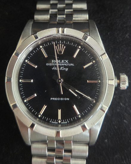 1991 Rolex Air-King 34MM Black Dial Jubilee Bracelet (14010)