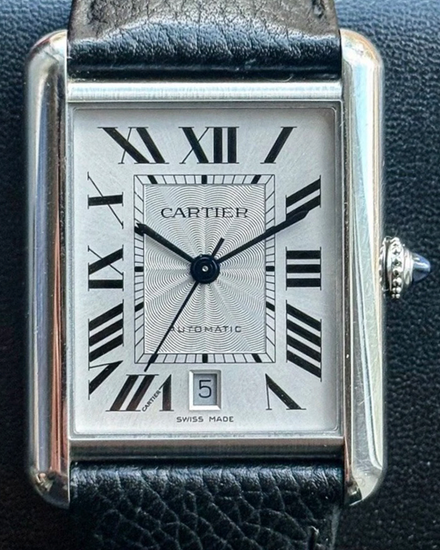 2022 Cartier Tank Must 31MM Silver Dial Leather Strap (WSTA0040)
