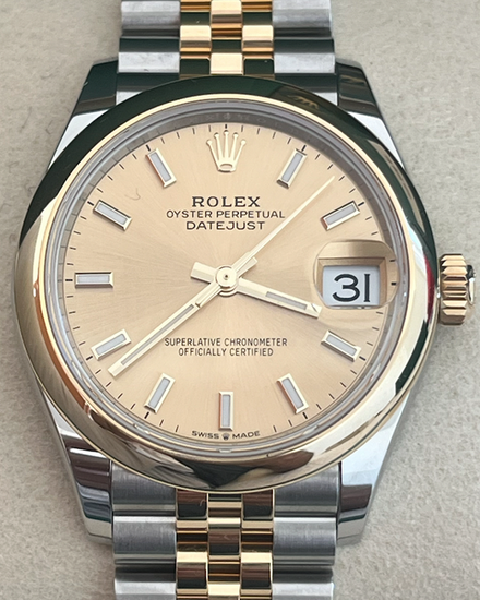 2025 Rolex Datejust 31MM Champagne Dial Two-Tone Super Jubilee Bracelet (278243)